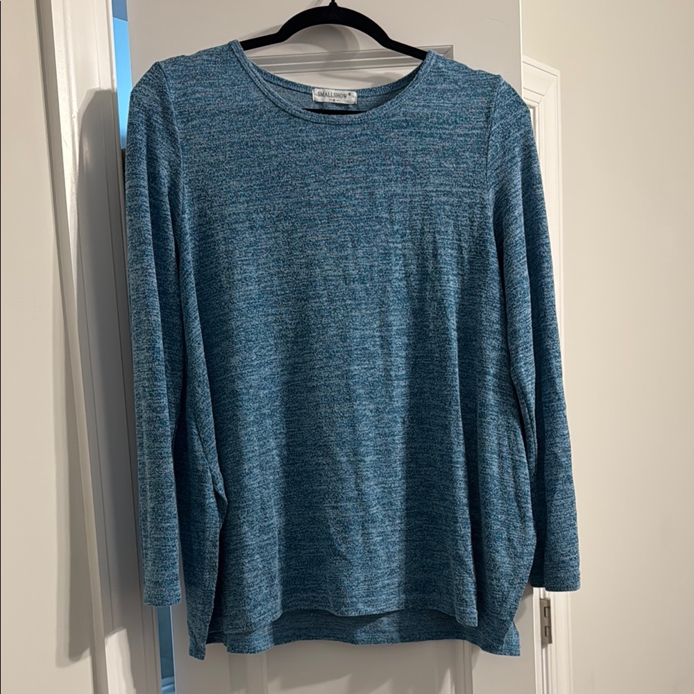 Blue Long Sleeve Maternity Women's Top